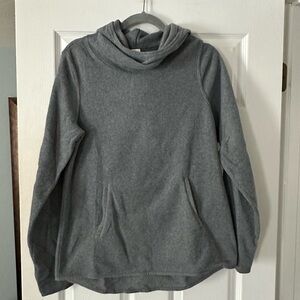 Gray fleece hoodie